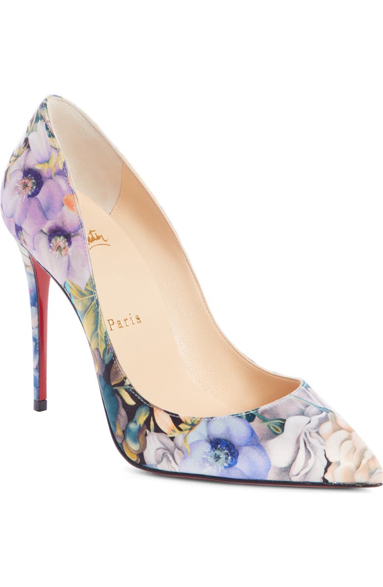 Christian Louboutin Pigalle Follies Floral Silk Pump, Main, color,