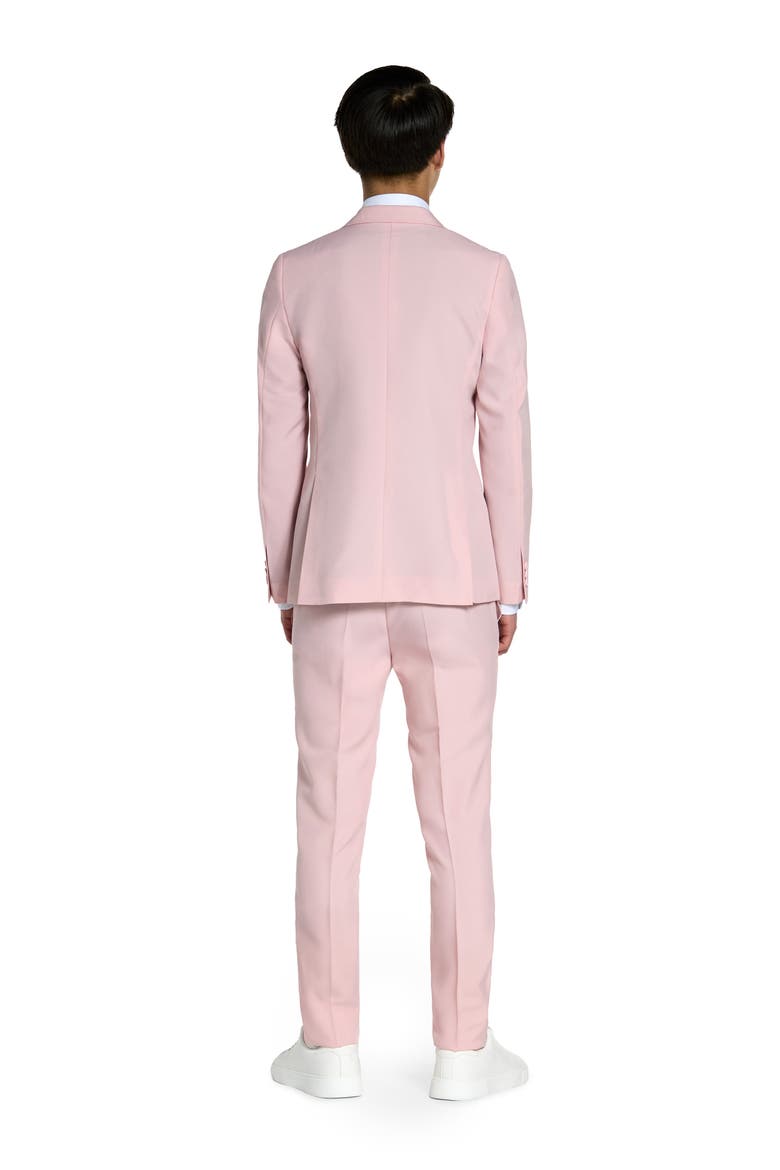 Kids' Blush Two-Piece Suit & Clip-On Tie, Alternate, color, PINK