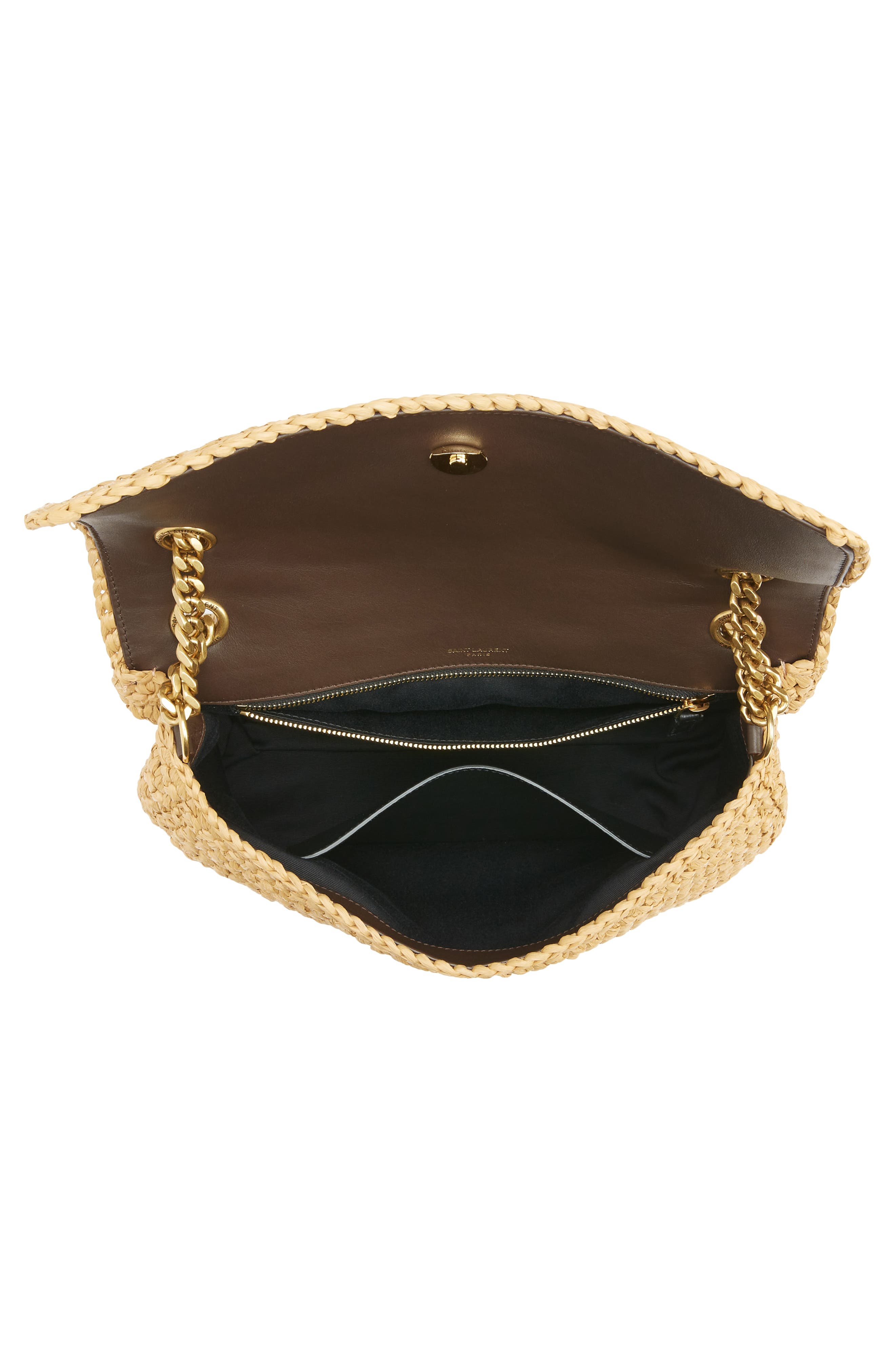 Medium Niki Raffia Shoulder Bag, Alternate, color, 7069 NATURALE / NEW NUT