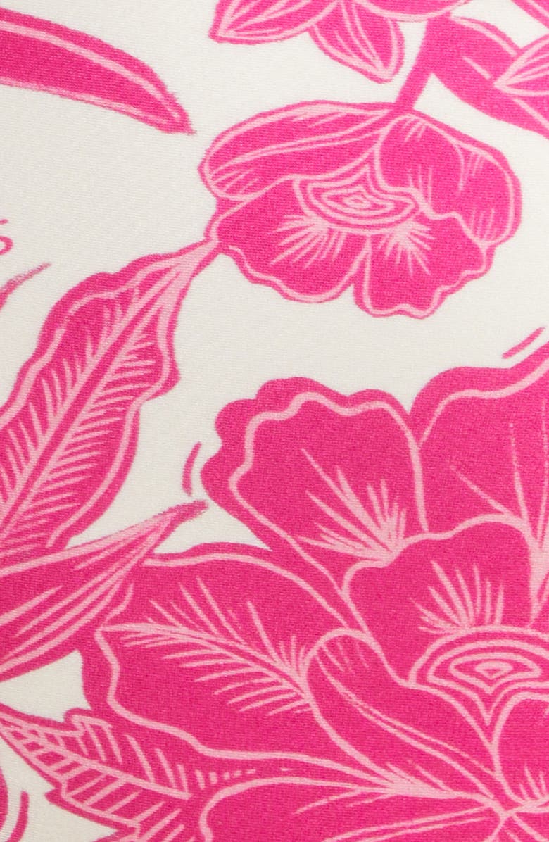 FARM Rio Tropical Woodcut Strapless Cutout One-Piece Swimsuit, Alternate, color,