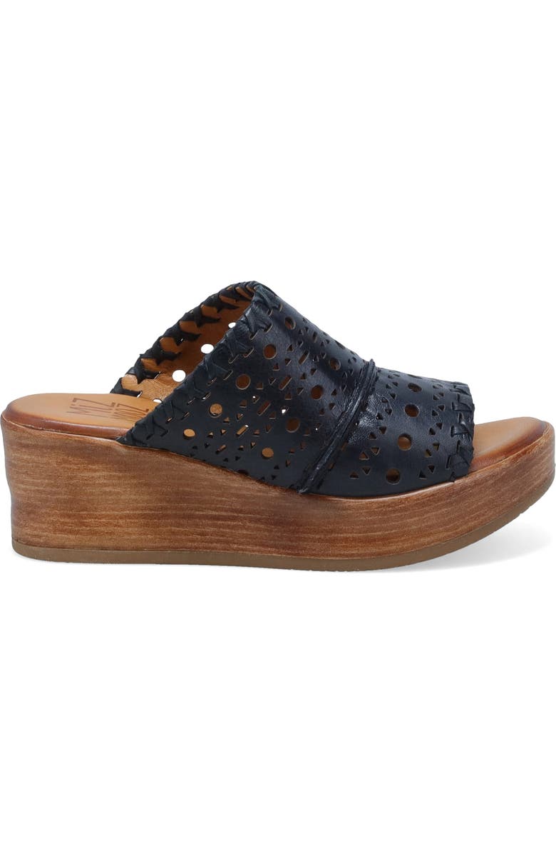Miz Mooz Wesley Platform Wedge Slide Sandal, Alternate, color, Black