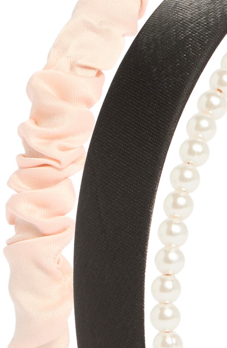 Capelli New York Kids' Assorted 3-Piece Zigzag Headbands, Alternate, color, Pink Combo