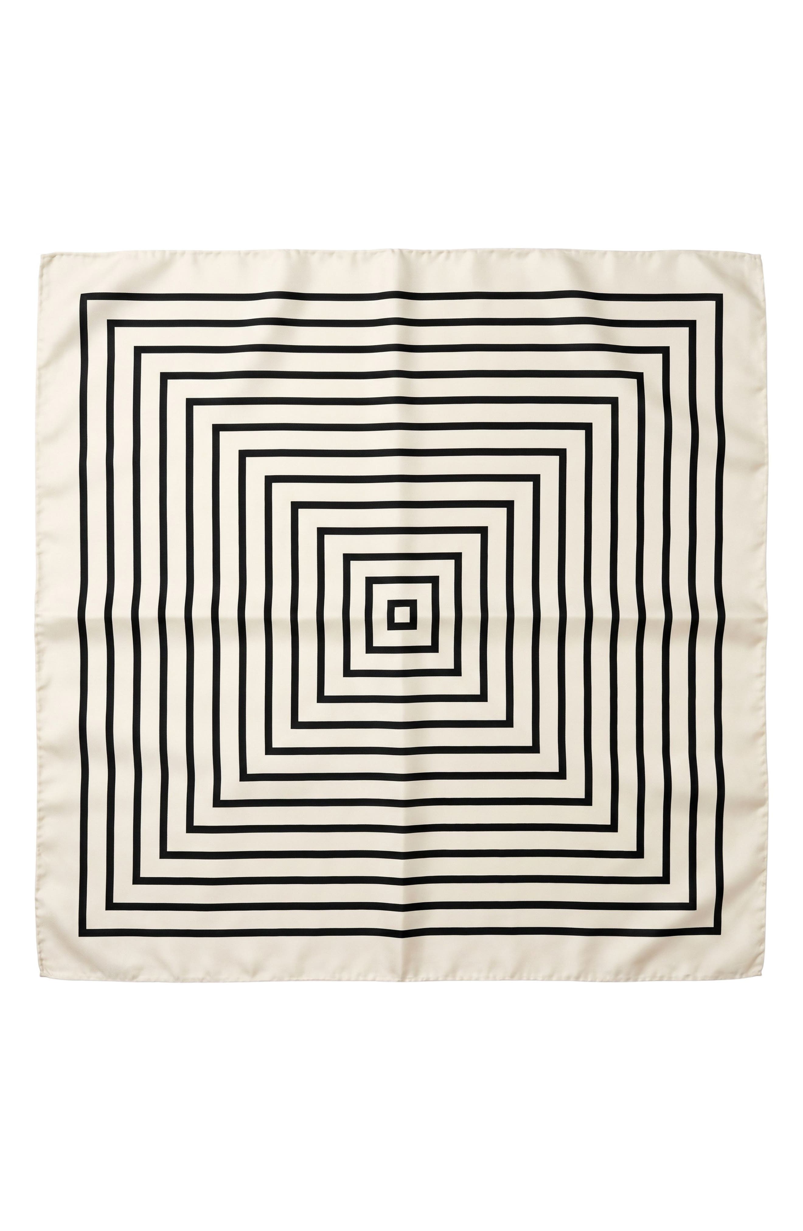 MARCUS ADLER Geo Print Satin Scarf