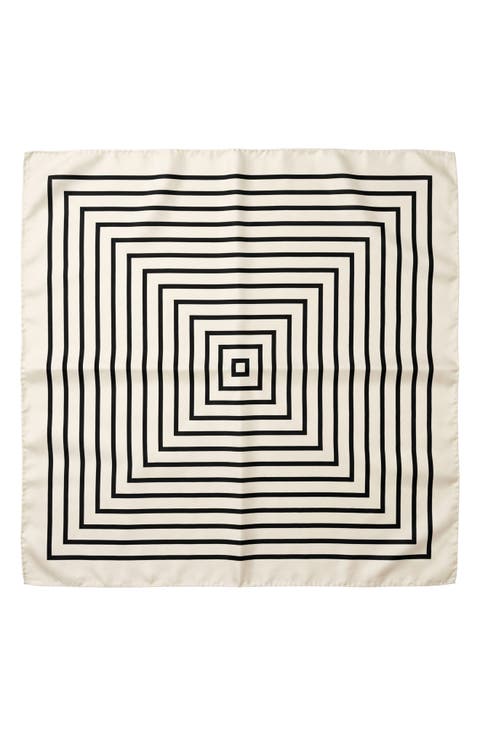 Geo Print Satin Scarf