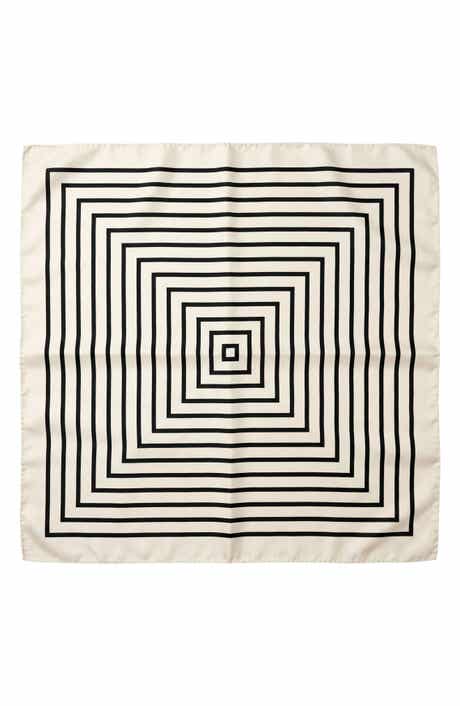 MARCUS ADLER Geo Print Satin Scarf