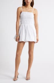 Open Edit Shirred Minidress