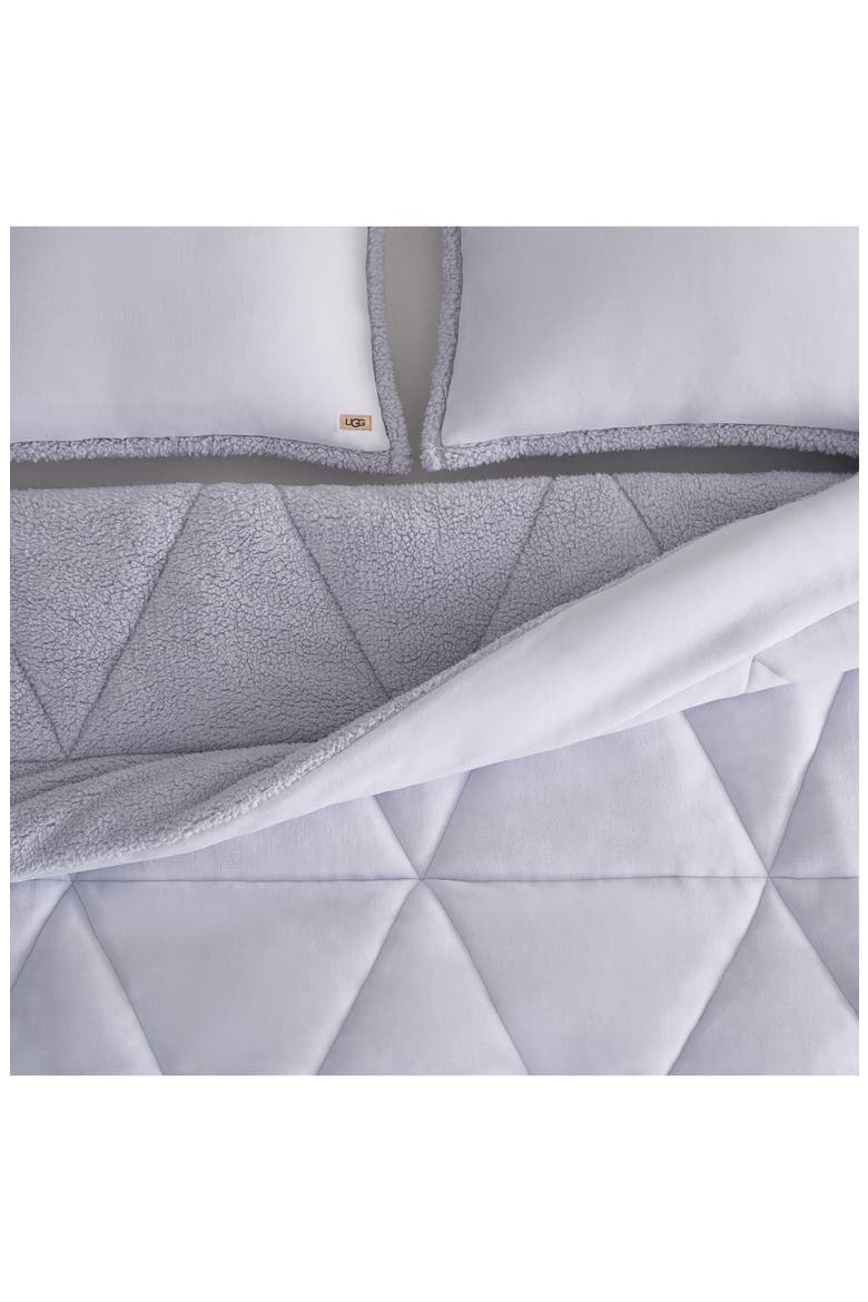 Avery Faux Shearling Comforter & Shams Set, Alternate, color, LILAC HINT