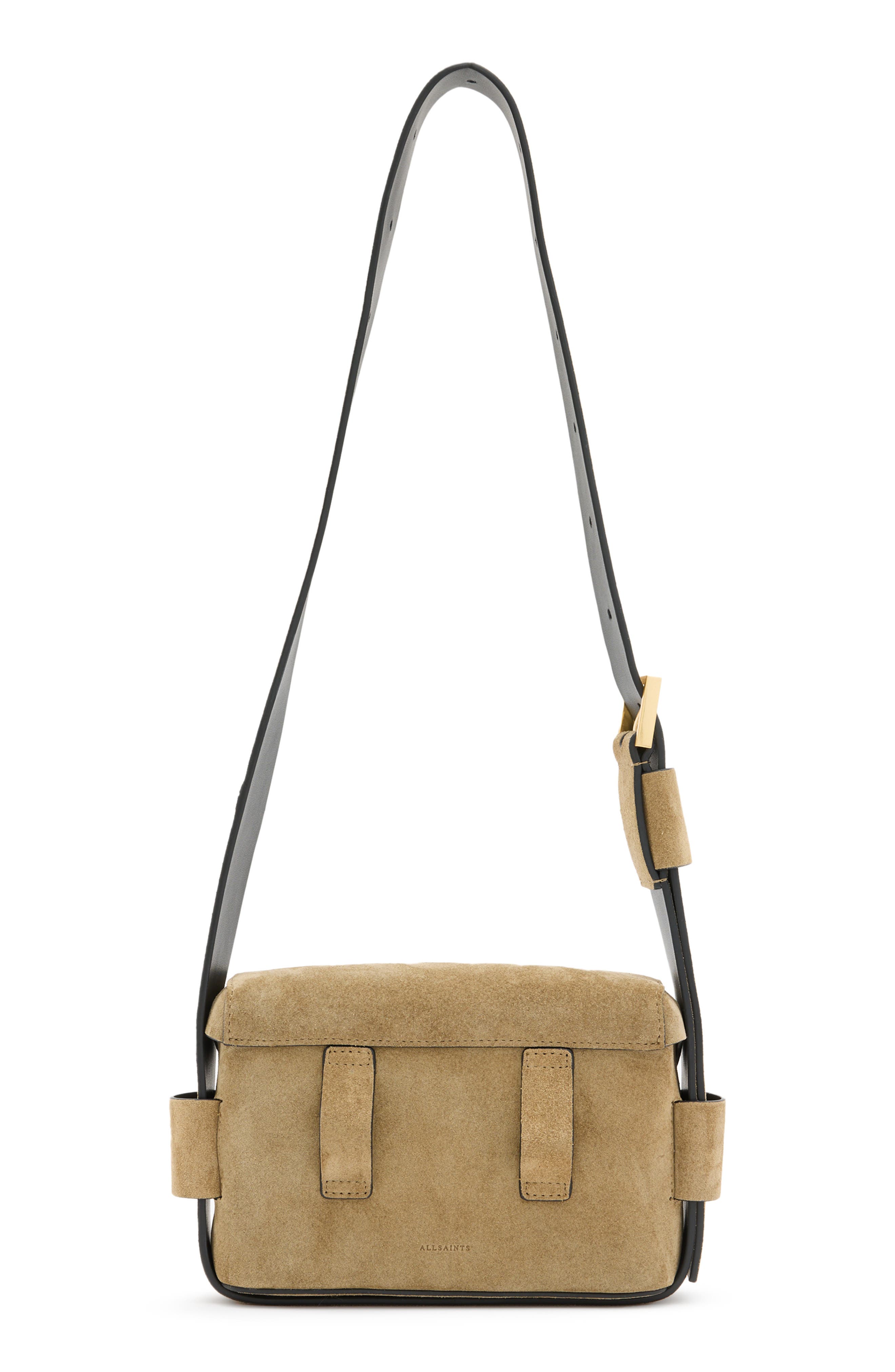 AllSaints Frankie Suede Crossbody Belt Bag, Alternate, color, 
