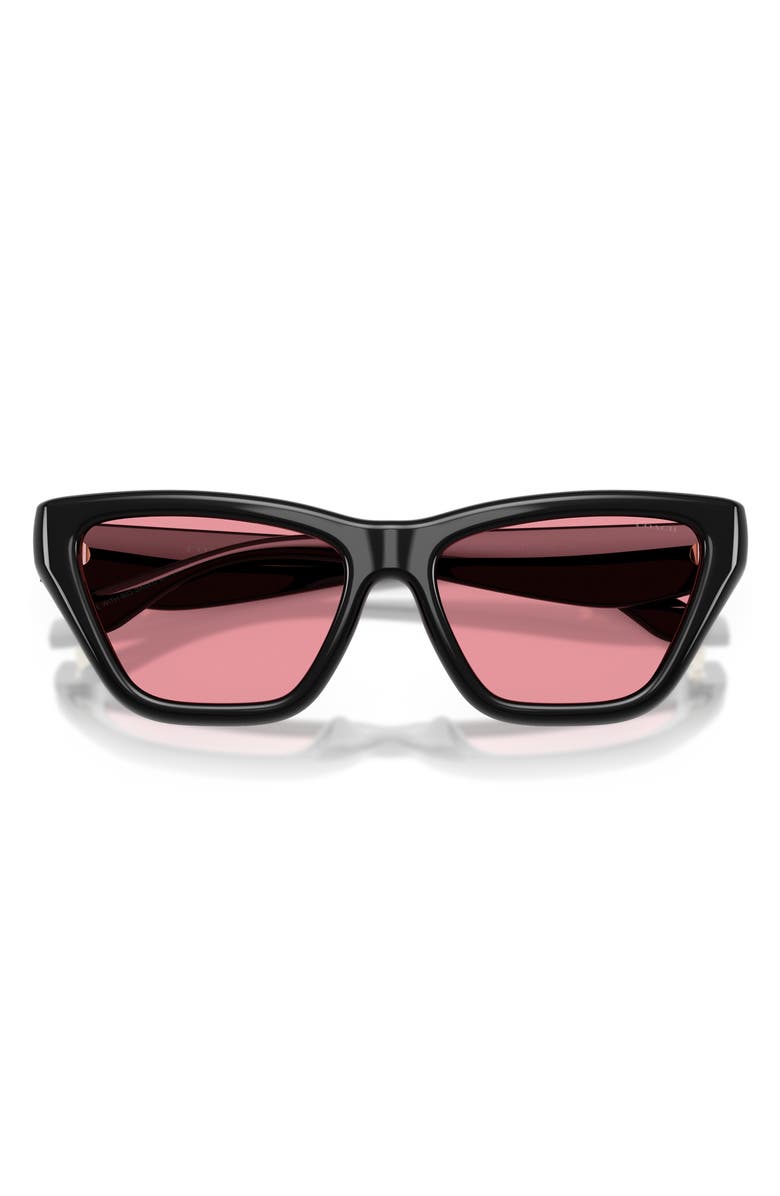 COACH 56mm Cat Eye Sunglasses, Alternate, color, Black / Pink Solid