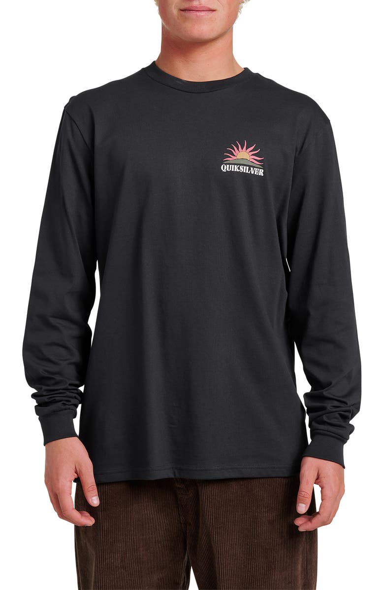 Quiksilver Dawn Patrol Long Sleeve Graphic T-Shirt, Main, color, Black