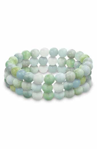 BLING JEWELRY Set of 3 Semiprecious Stone Beaded Stretch Bracelets