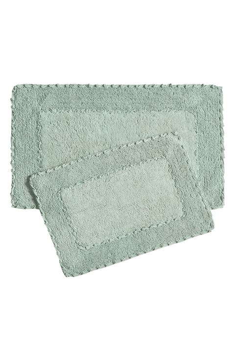 Ruffle Cotton 2-Piece Bath Mat Set