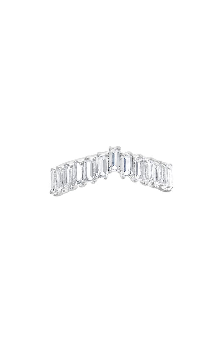 EFFY Sterling Silver White Topaz Baguette Ring, Alternate, color, White
