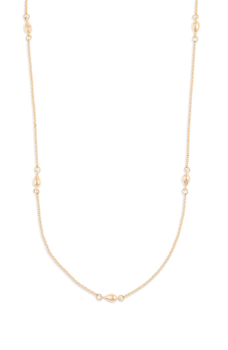 NORDSTROM RACK Teardrop Station Chain Necklace, Main, color, 