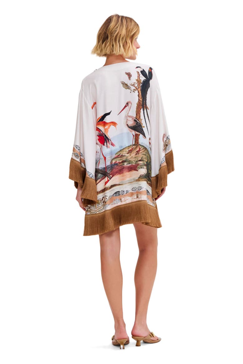 Paradise Land Mini Caftan, Alternate, color, OFF WHITE