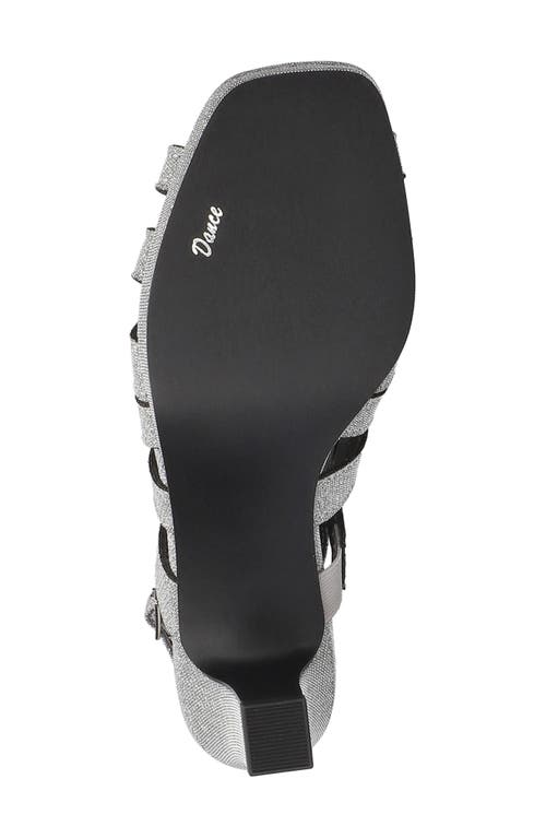 Easy Street Jetty Slingback Sandal In Silver Glitter