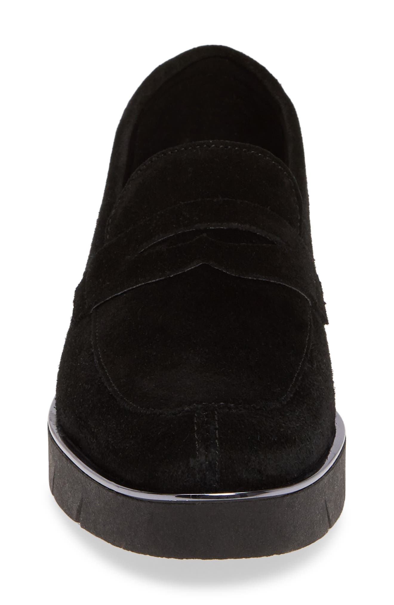 Harrow Wedge Loafer, Alternate, color, BLACK SUEDE