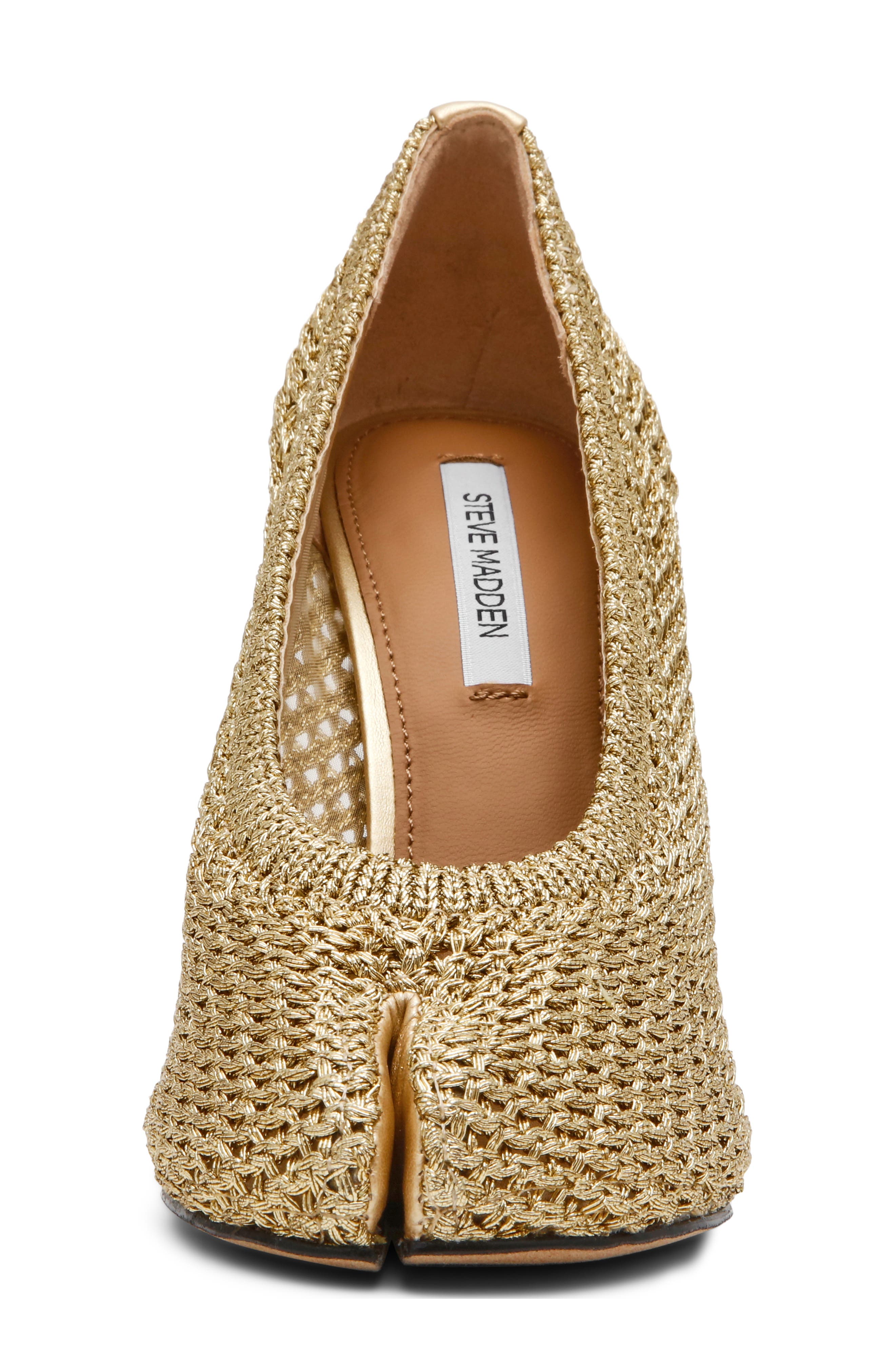 Juliette Crochet Pointed Toe Pump, Alternate, color, CHAMPAGNE