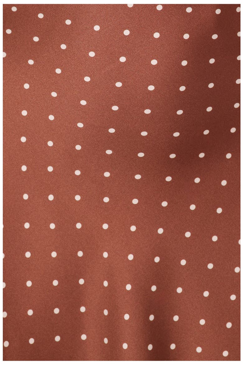 Cassinda Polka Dot Minidress, Alternate, color, BROWN POLKA DOT