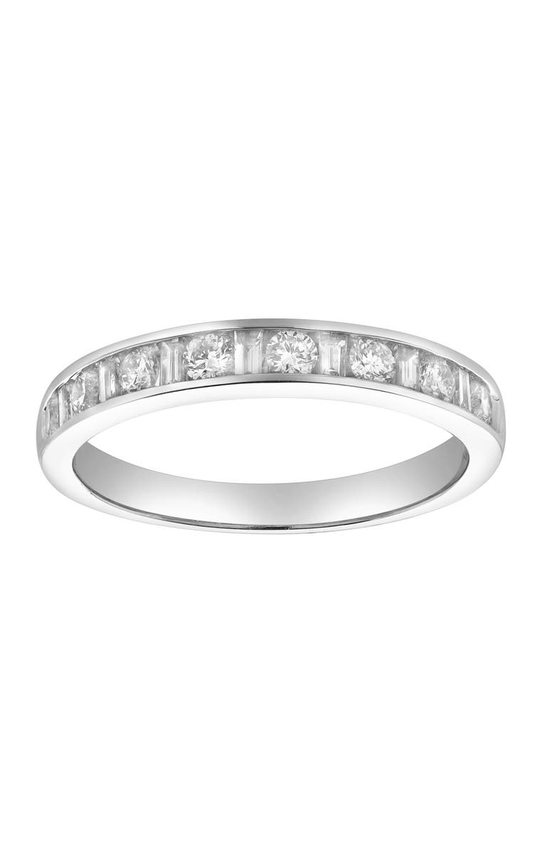 LuvMyJewelry Cosmos 14K Gold Round Diamond Studded Band Ring - 0.52cts, Main, color, 14K White Gold