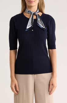 BY DESIGN Audrielle Scarf Tie Sweater