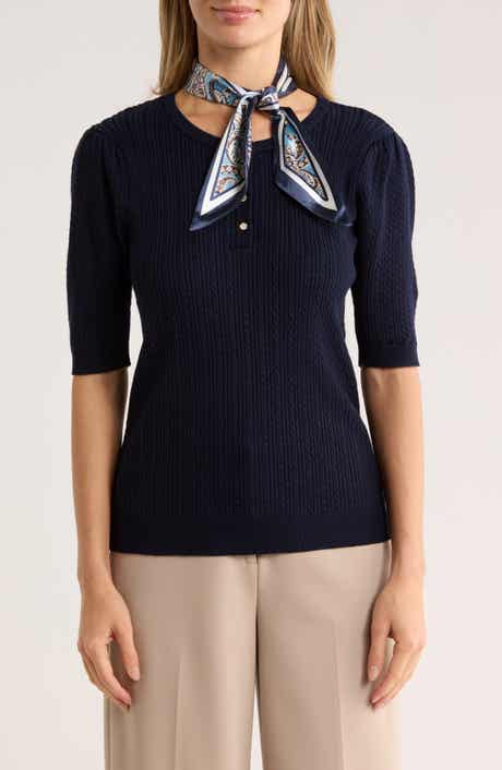 BY DESIGN Audrielle Scarf Tie Sweater