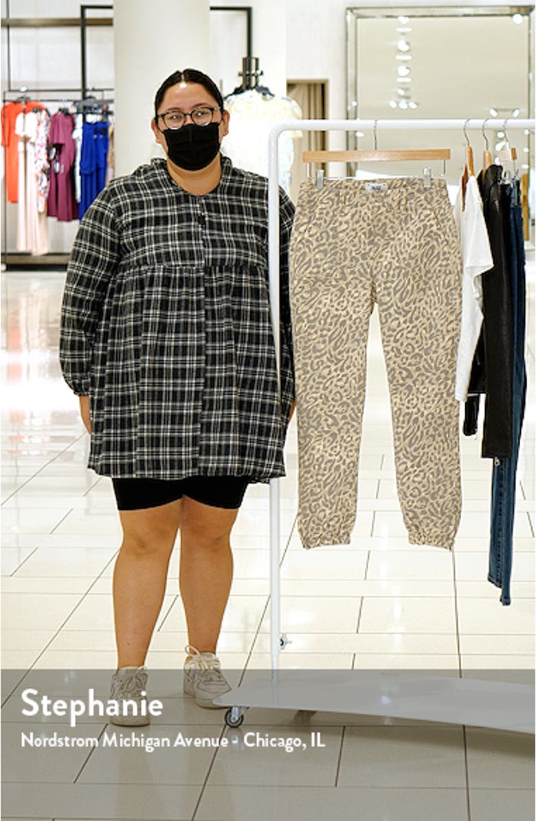 Mayslie Animal Print Stretch Twill Joggers, sales video thumbnail