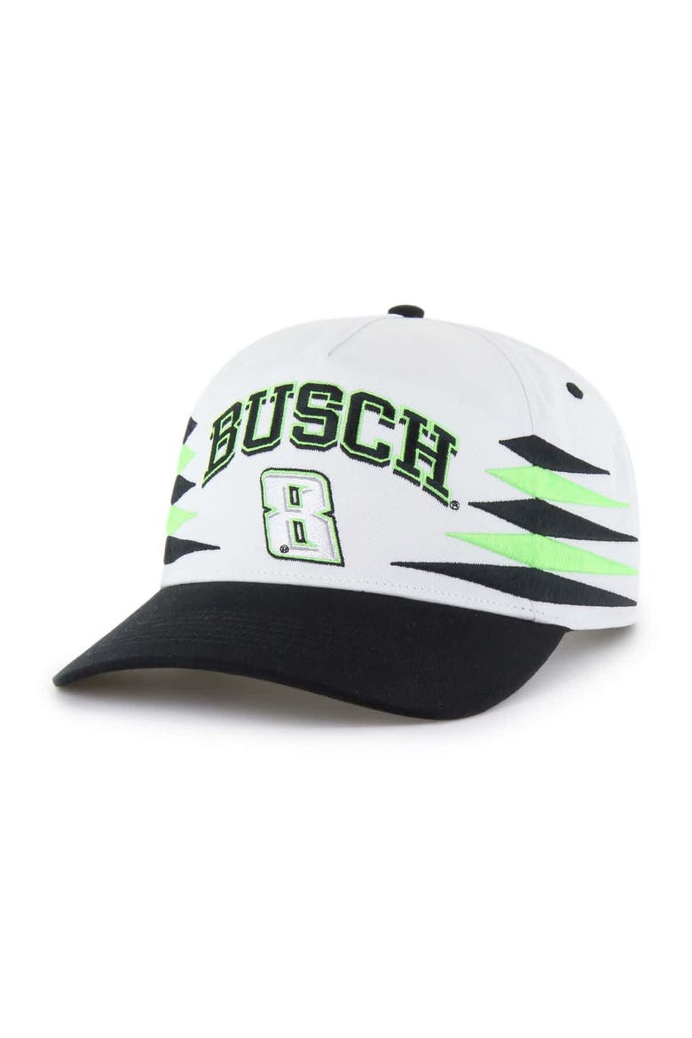 Men's '47  White Kyle Busch  Diamond Cut Hitch Adjustable Hat, Main, color, White