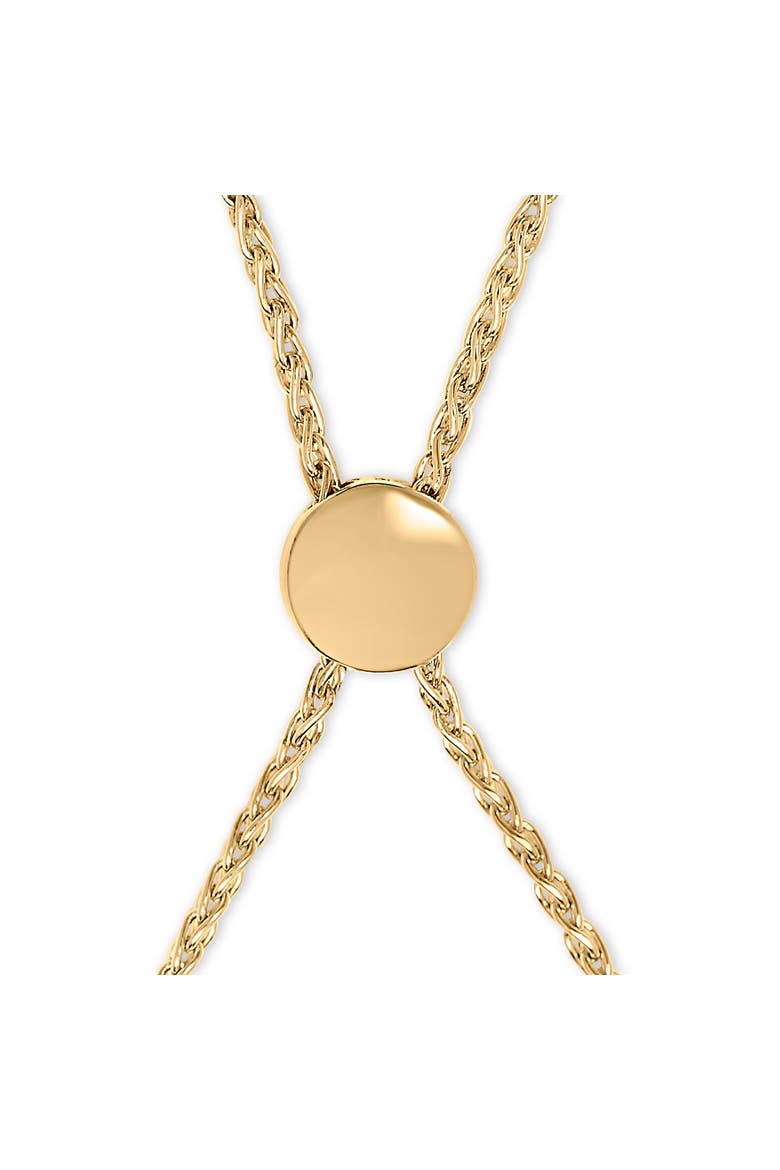 14K Yellow Gold Plated .925 Sterling Silver 1/10 Cttw Diamond Infinity Loop Adjustable Bolo Tennis Bracelet, Alternate, color, Yellow Gold over Silver