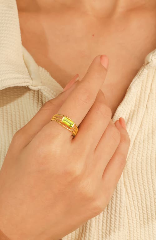 Ys Gems Semiprecious Stone Ring In Green