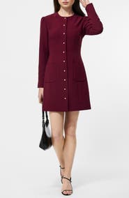 French Connection Celie Long Sleeve Button Front Minidress