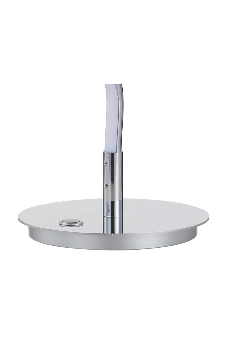 JONATHAN Y Scribble Modern Dimmable Metal Integrated LED Table Lamp, Alternate, color, Chrome