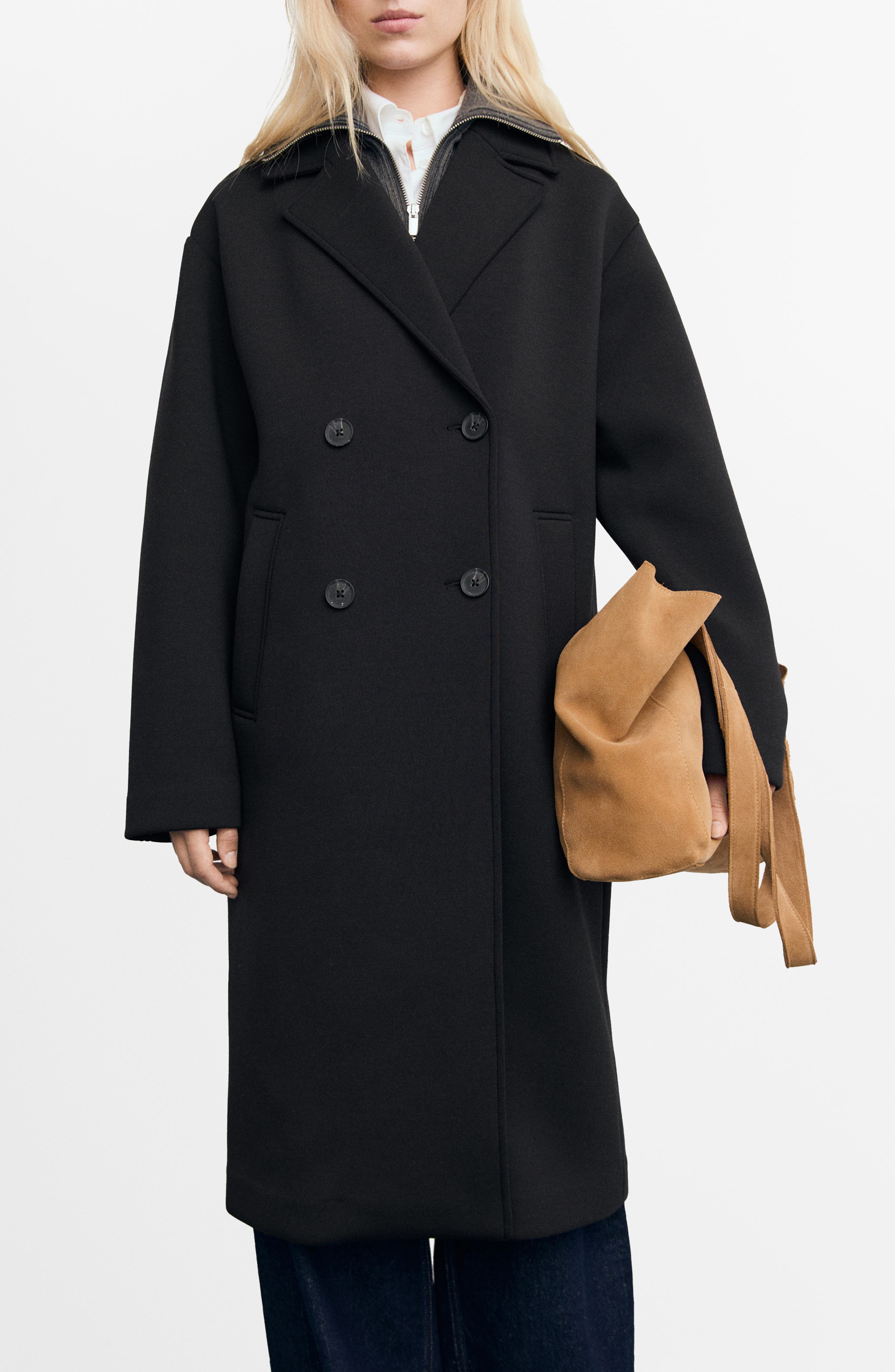 MANGO Trench Coat with Bib