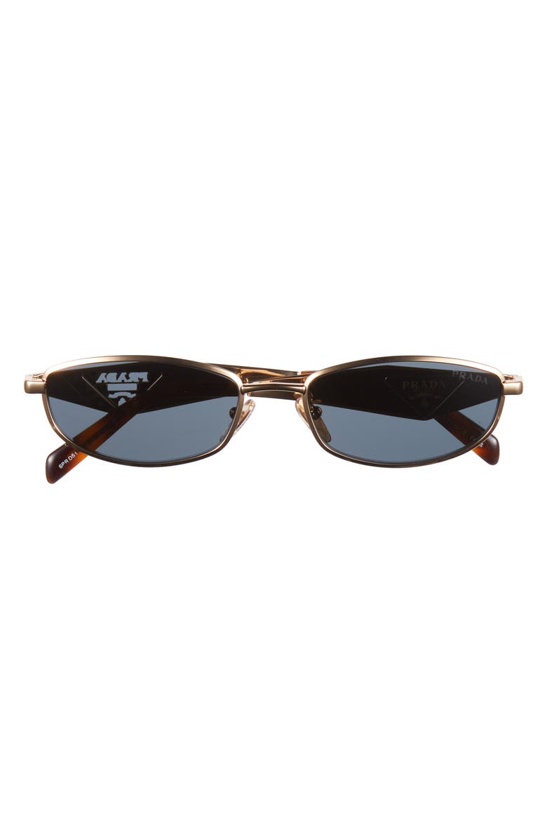 Prada 55mm Oval Sunglasses, Main, color, Gold / Dark Grey