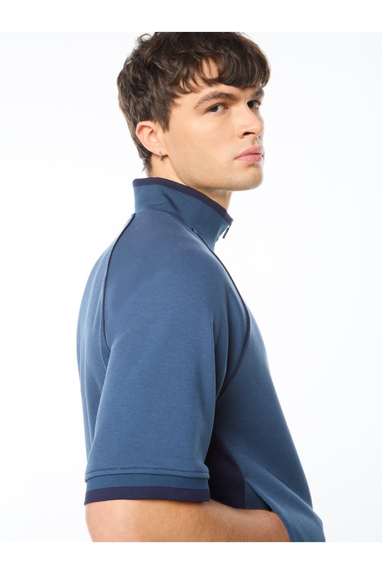 Pannello Short Sleeve Track Jacket, Alternate, color, KEY LARGO