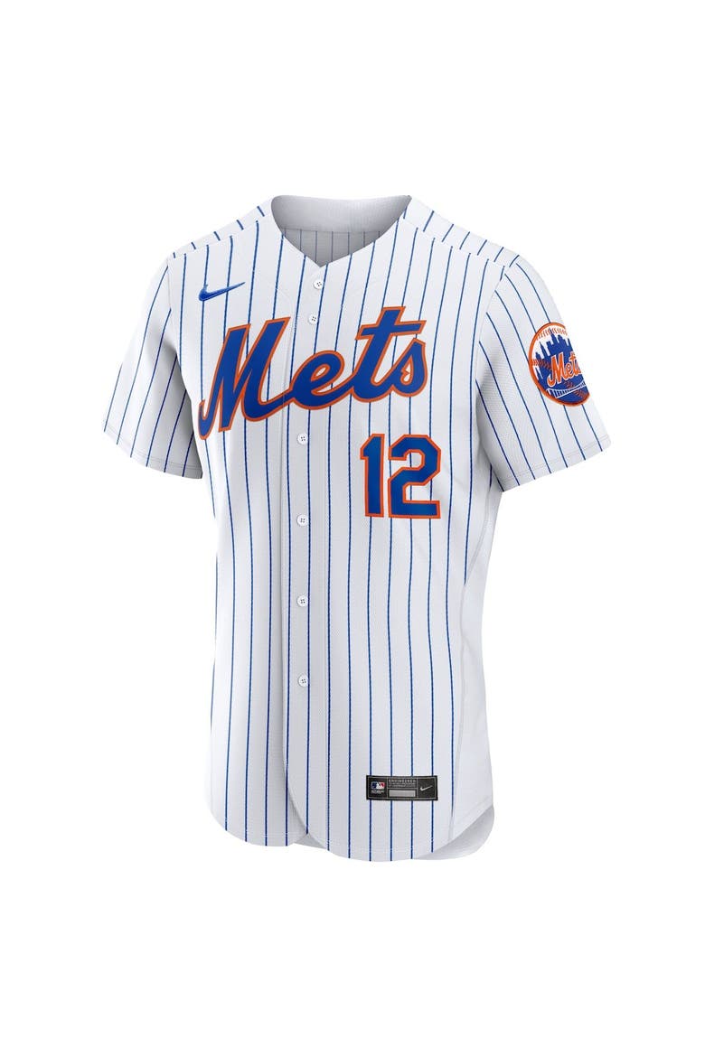 Men's Nike Francisco Lindor White New York Mets Home Authentic Player Jersey, Alternate, color, White