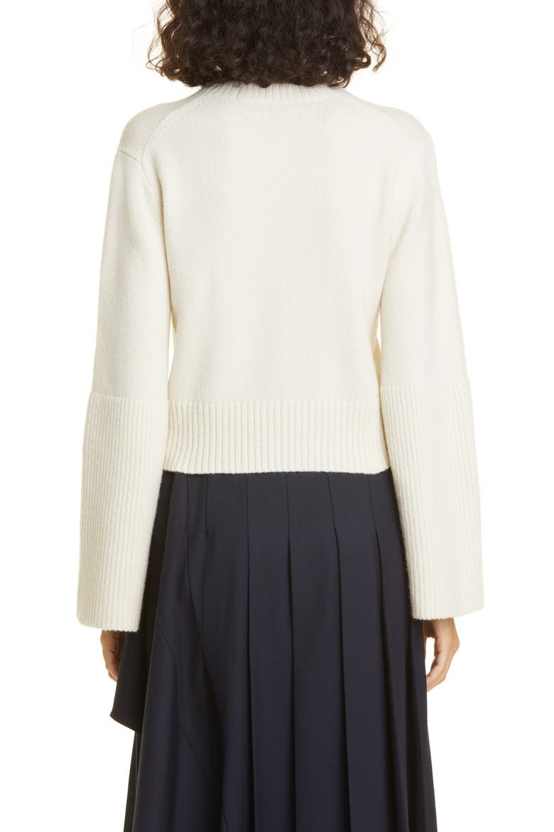 Clover Merino Wool Blend Crop Sweater, Alternate, color, NATURAL