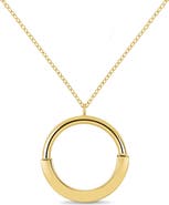 Bony Levy 14k Gold Circle Lock Pendant Necklace