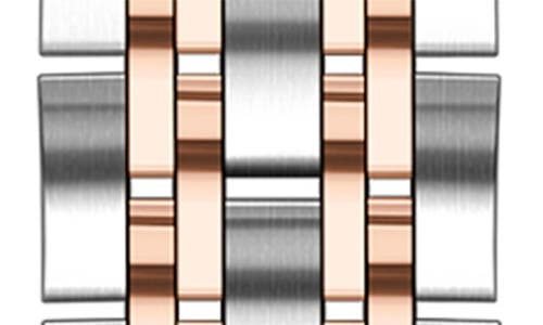The Posh Tech Rainey Silver/rose Gold Stainless Steel Band For Apple Watch In Metallic