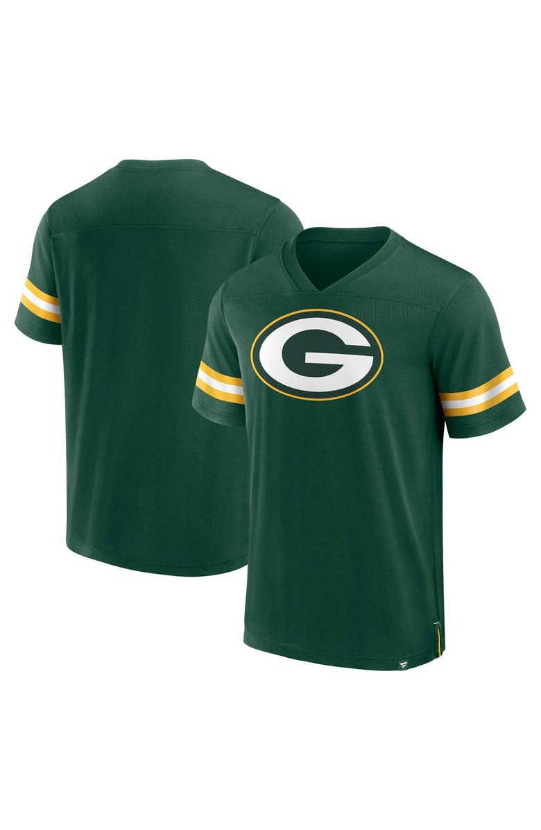 FANATICS Men's Fanatics Branded  Green Green Bay Packers Jersey Tackle V-Neck T-Shirt, Main, color, 