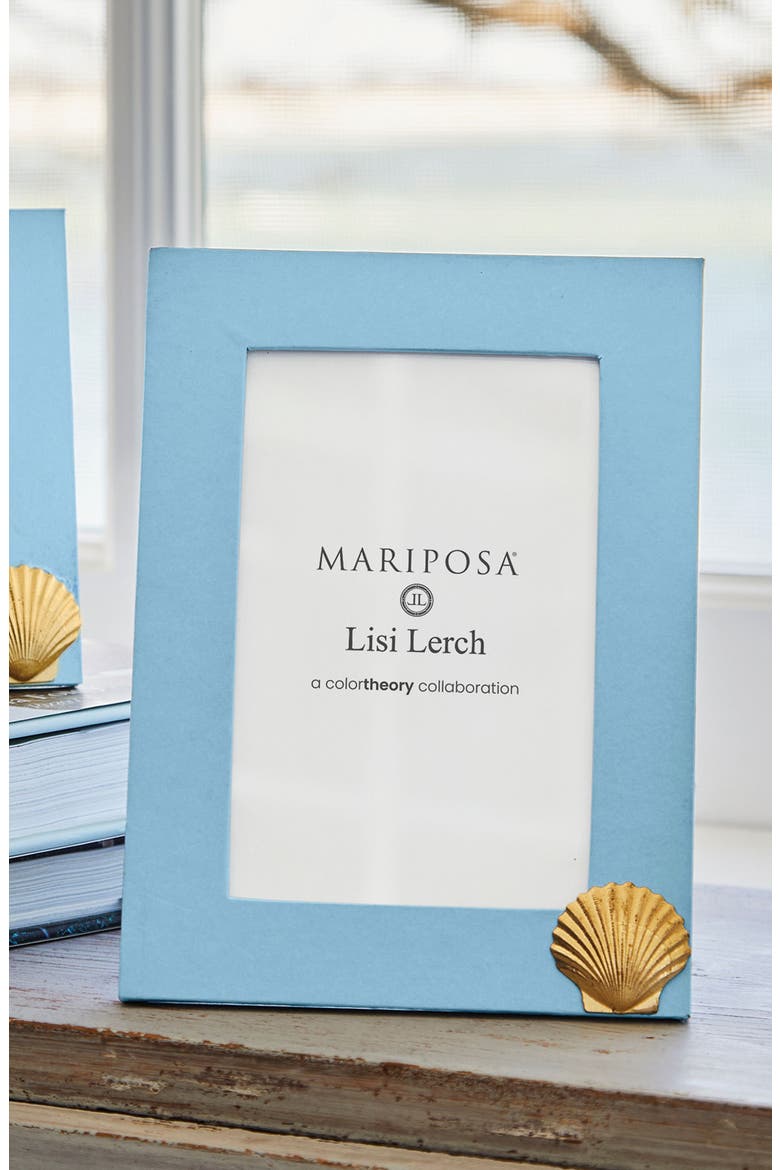 Scallop Periwinkle 4 x 6-Inch Picture Frame, Alternate, color, BLUE