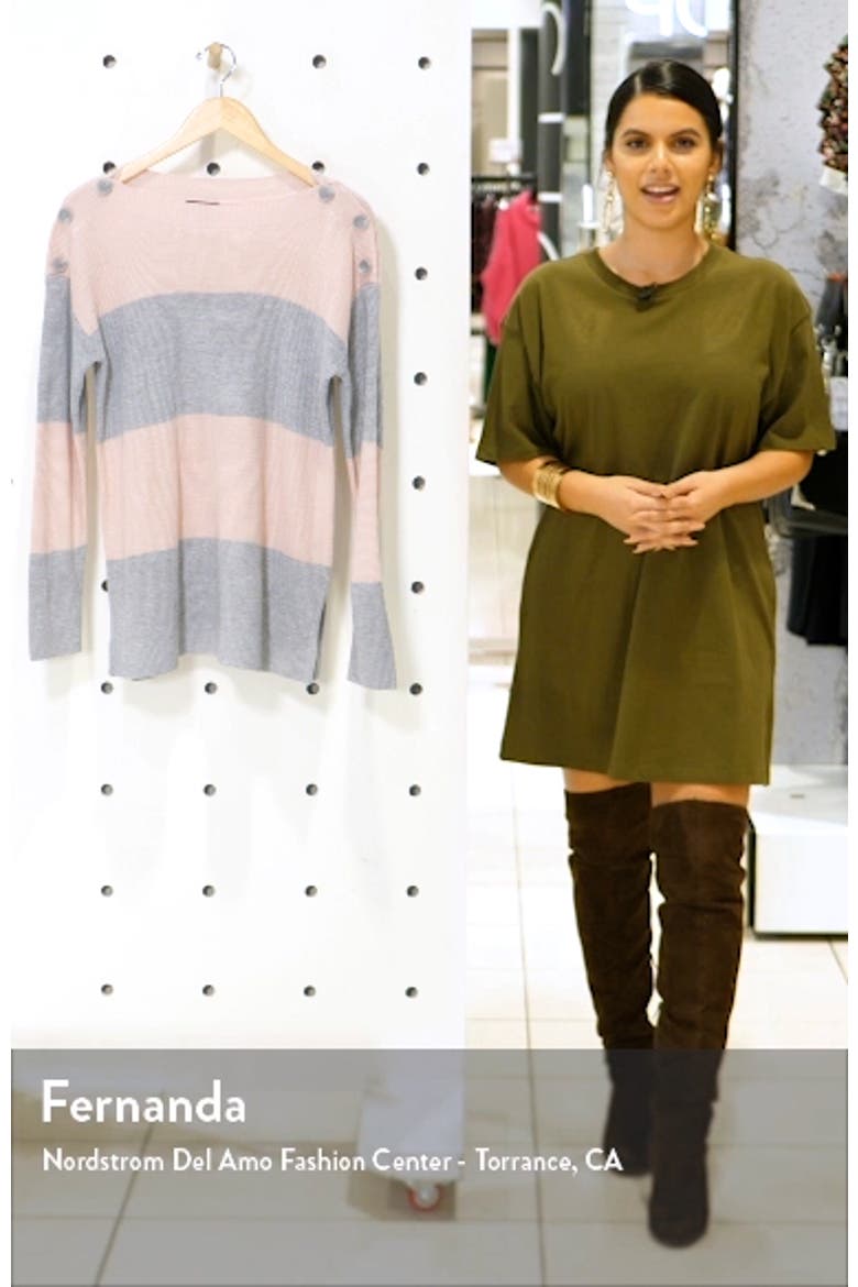 Button Shoulder Stripe Sweater video