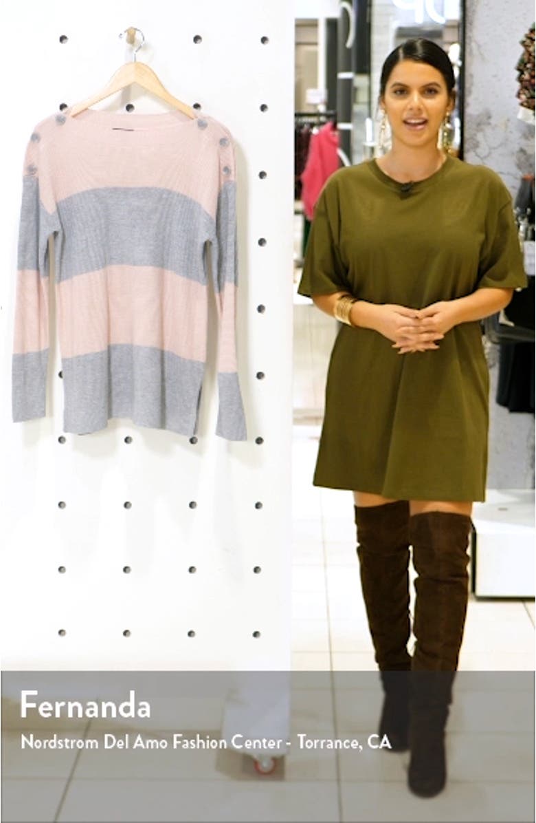 Button Shoulder Stripe Sweater, sales video thumbnail