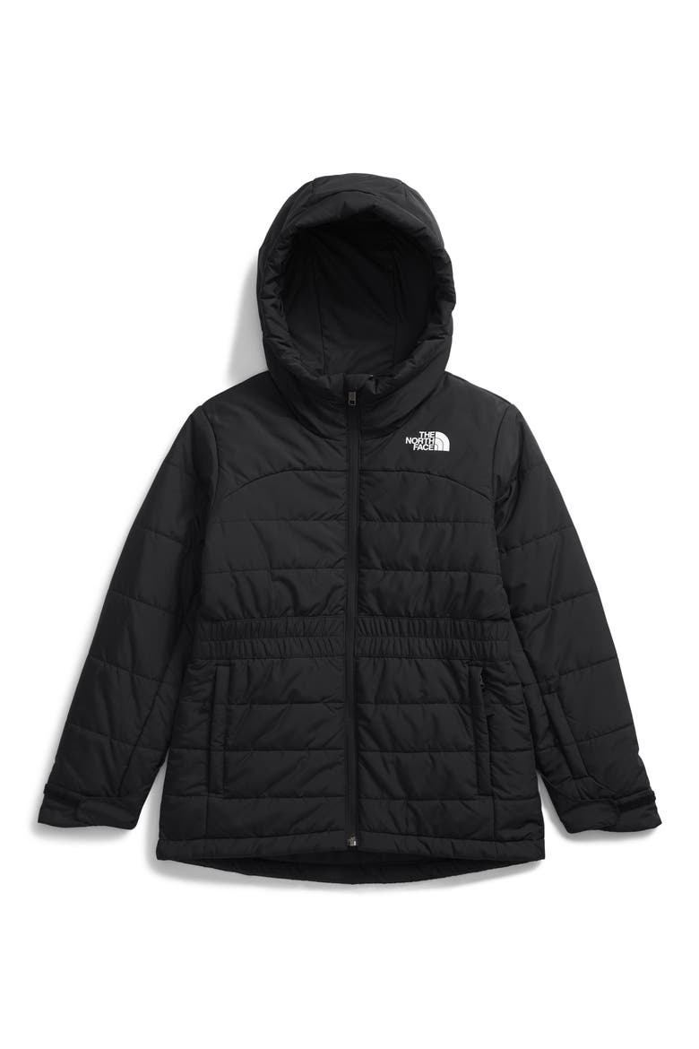 Kids' Zaphira Water Repellent Hooded Snow Jacket, Main, color, TNF BLACK
