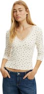 Cotton On Women's Eva Lace 3/4 Top