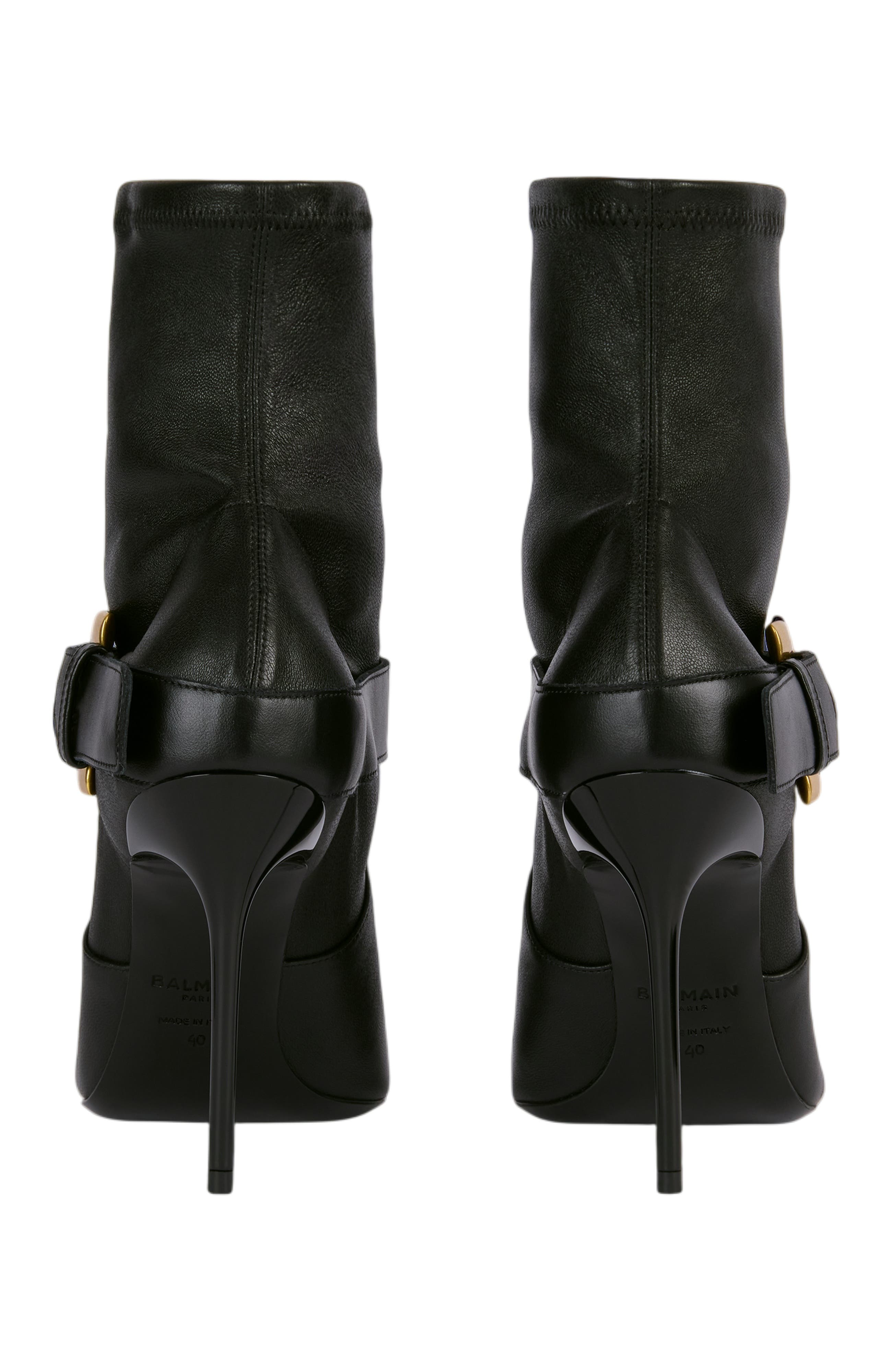 Anthem stretch leather ankle boots, Alternate, color, black