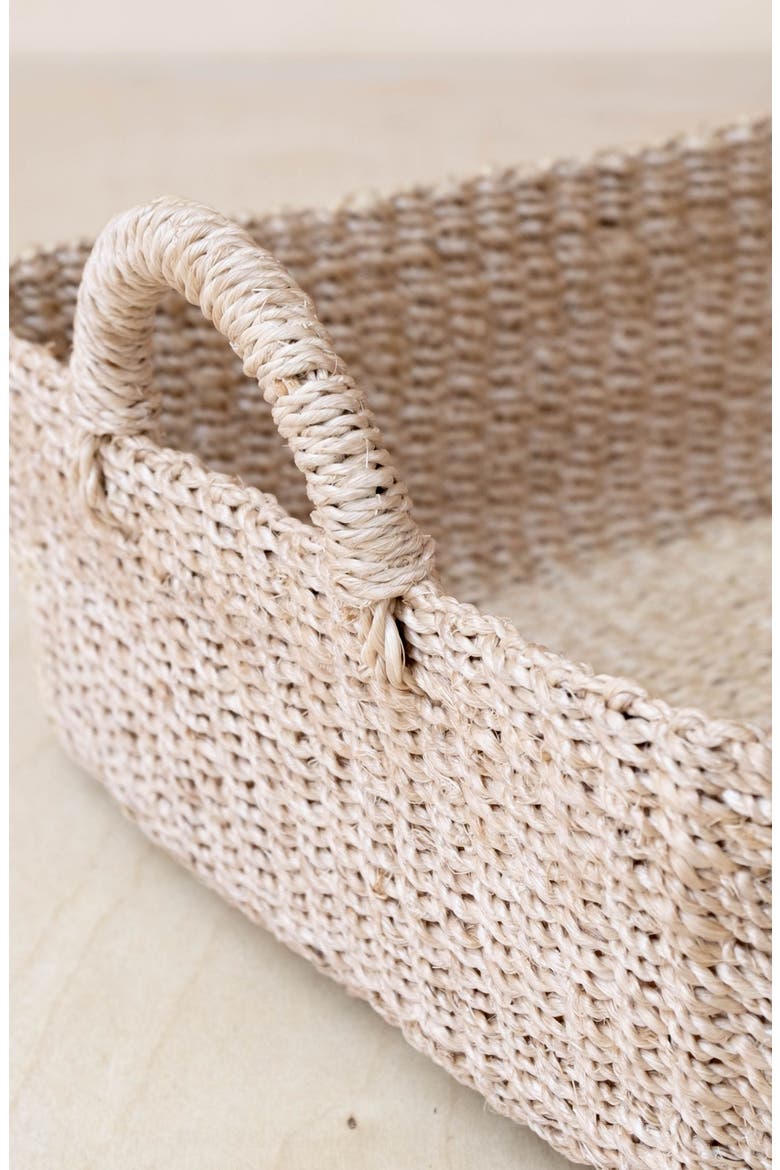 Rectangle Tray with Handles, Alternate, color, Natural