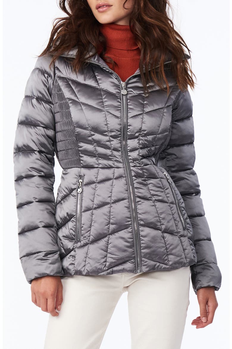 EcoPlume™ Packable Puffer Jacket, Main, color, CHARCOAL