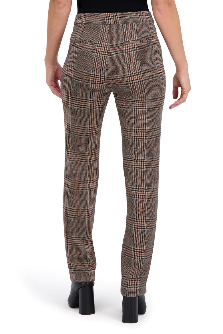 Houndstooth Print Trousers, Alternate, color, BLACK/ BROWN/ CAMEL