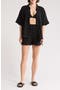 Crinkle Cover-Up Top & Shorts Set
